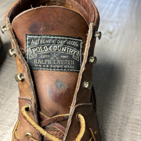 Vintage Ralph Lauren Polo Country Ankle Boots Leather Lace Up Size 10D main image 10